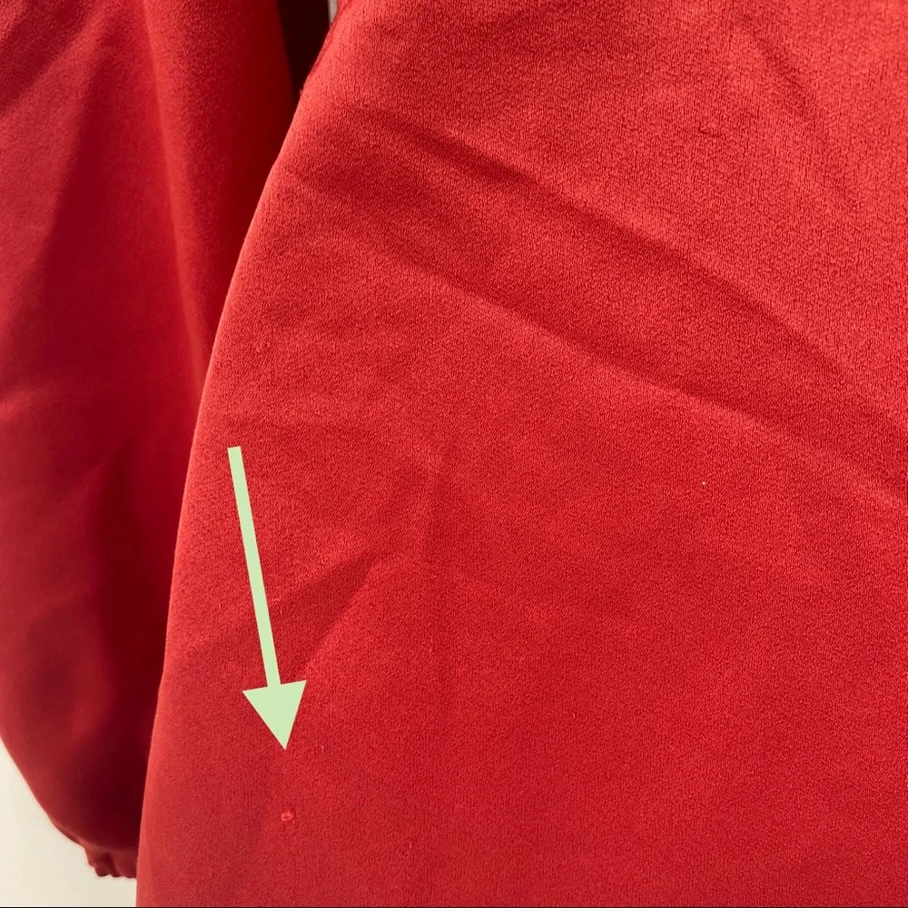 Sandro Red Leana Wrap-effect Satin-crepe Mini Dress 36 = US XS New - Picture 13 of 16